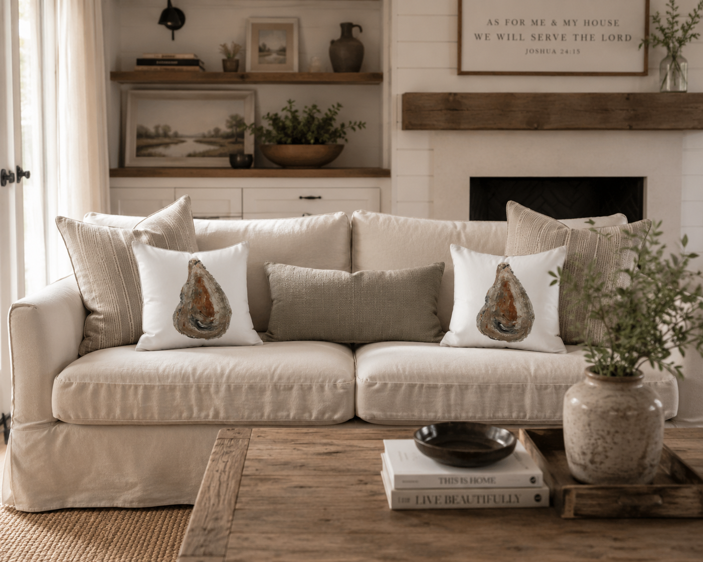 The World is Your Oyster Collection - "Pearl of Grace" Decorative Pillow