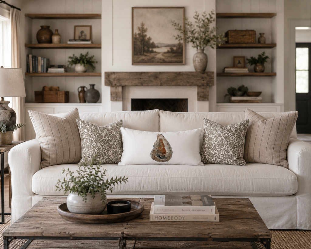 The World is Your Oyster Collection - "Pearl of Grace" Decorative Pillow