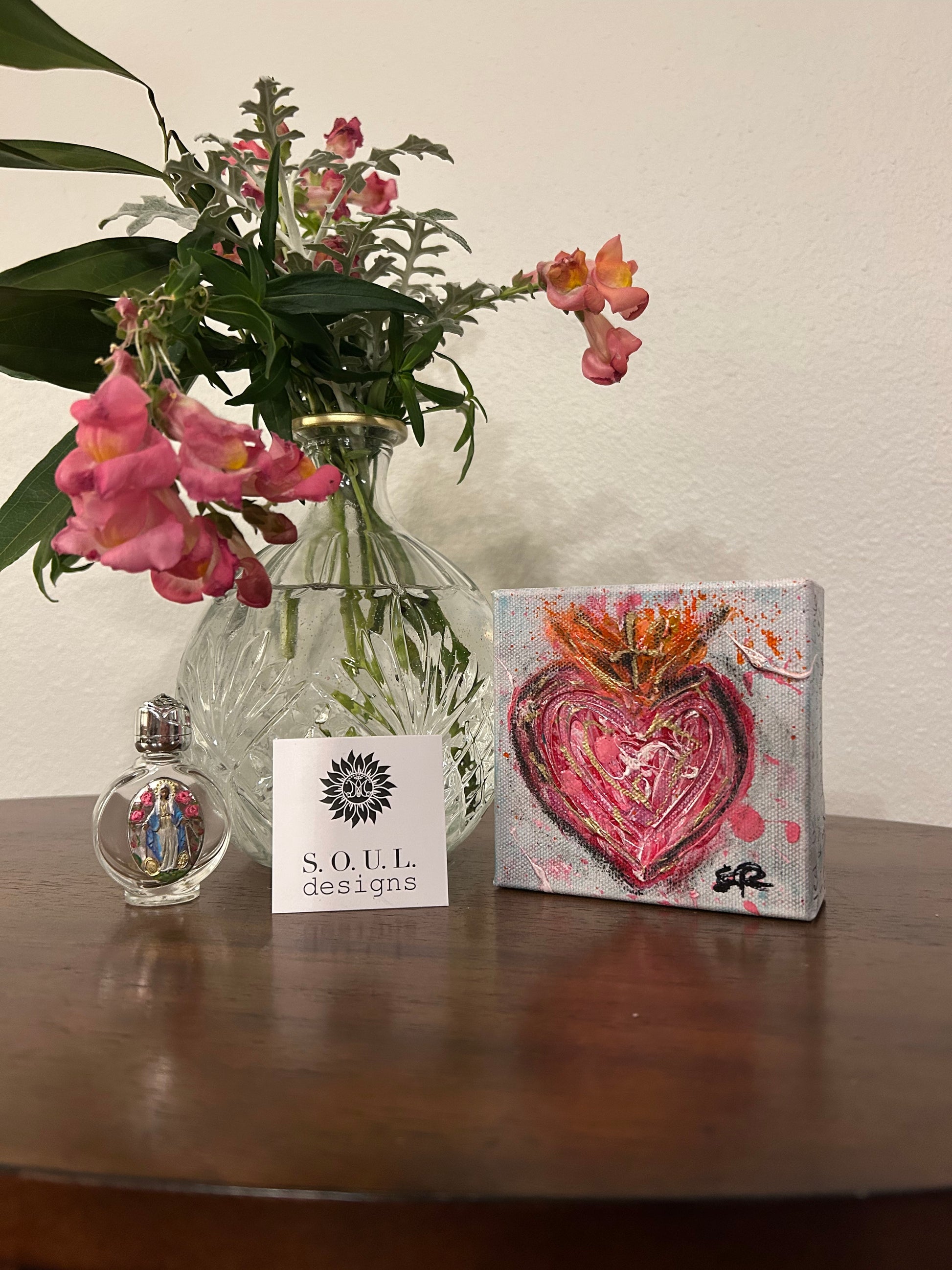 Sacred Heart Art Block "He Loved Us FIRST" #1