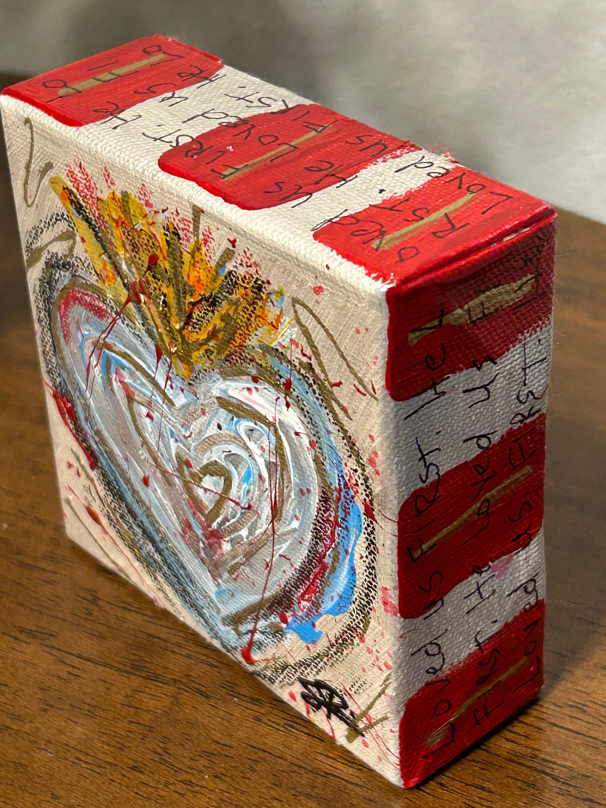 Sacred Heart Art Block "He Loved Us FIRST" #10