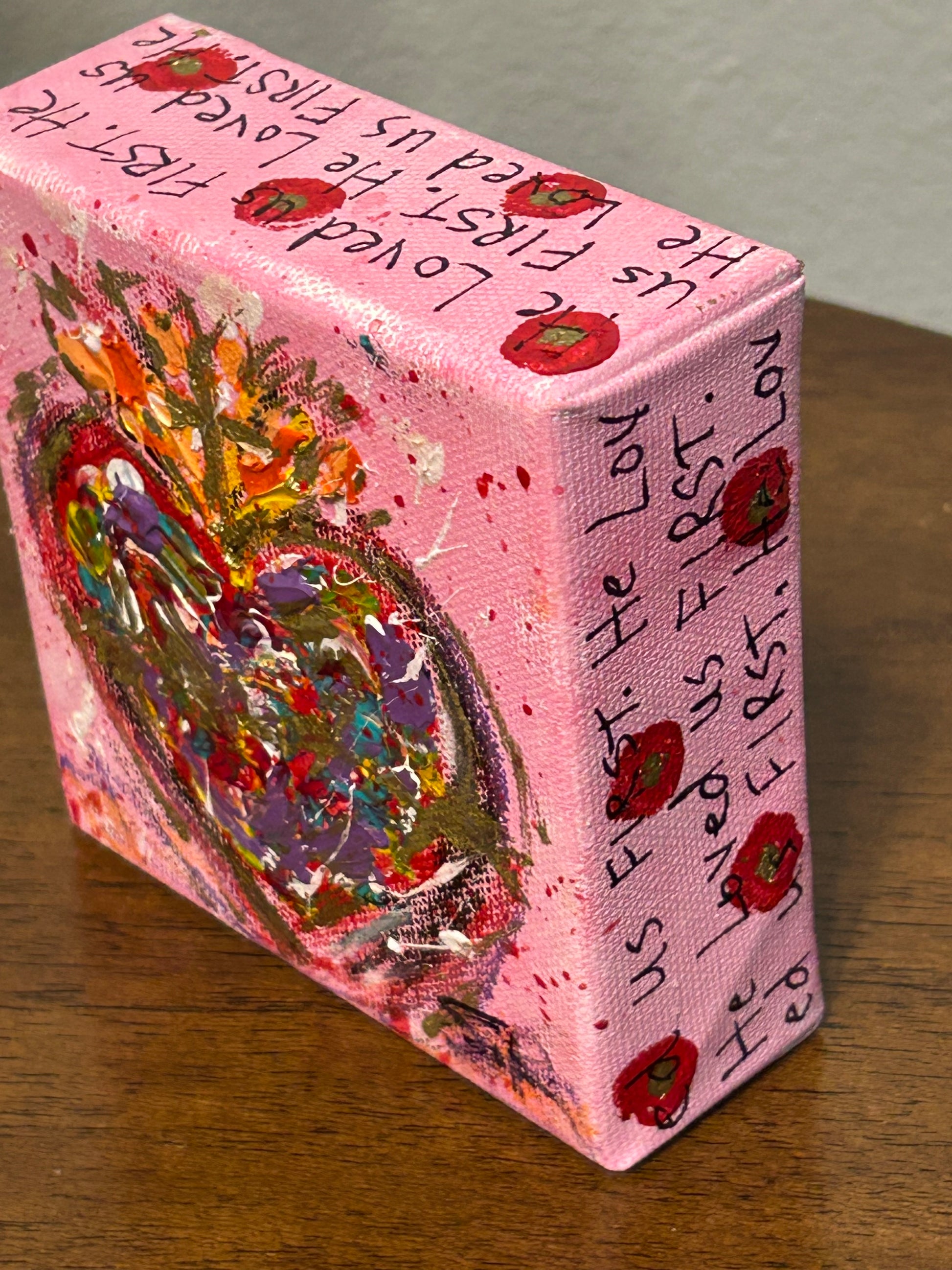 Sacred Heart Art Block "He Loved Us FIRST" #13