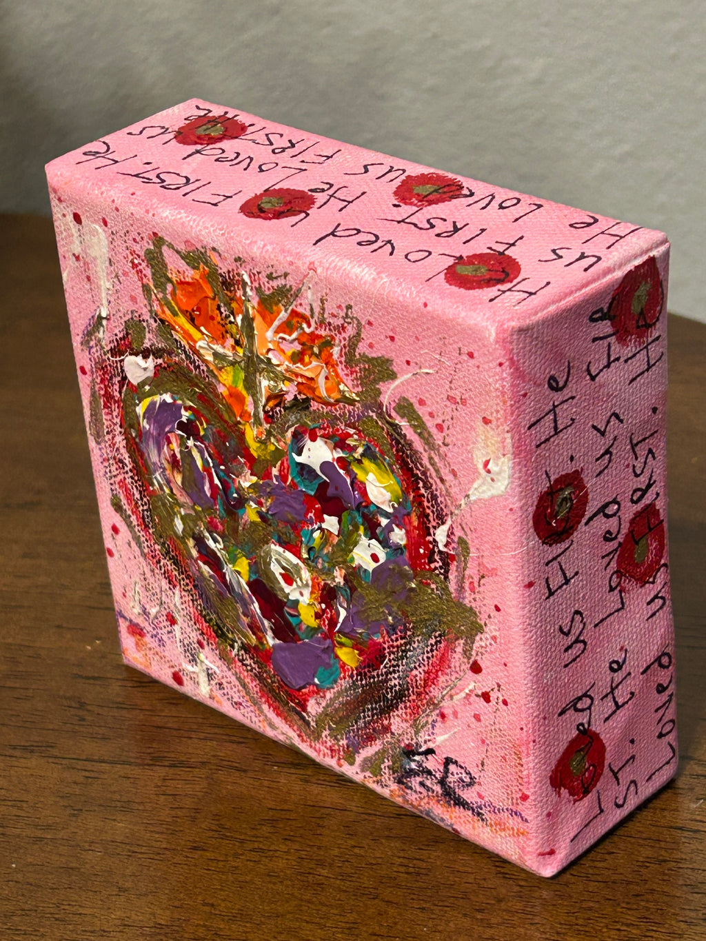 Sacred Heart Art Block "He Loved Us FIRST" #14