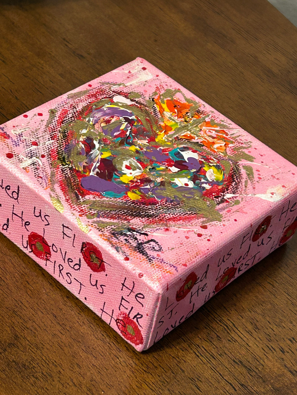 Sacred Heart Art Block "He Loved Us FIRST" #14