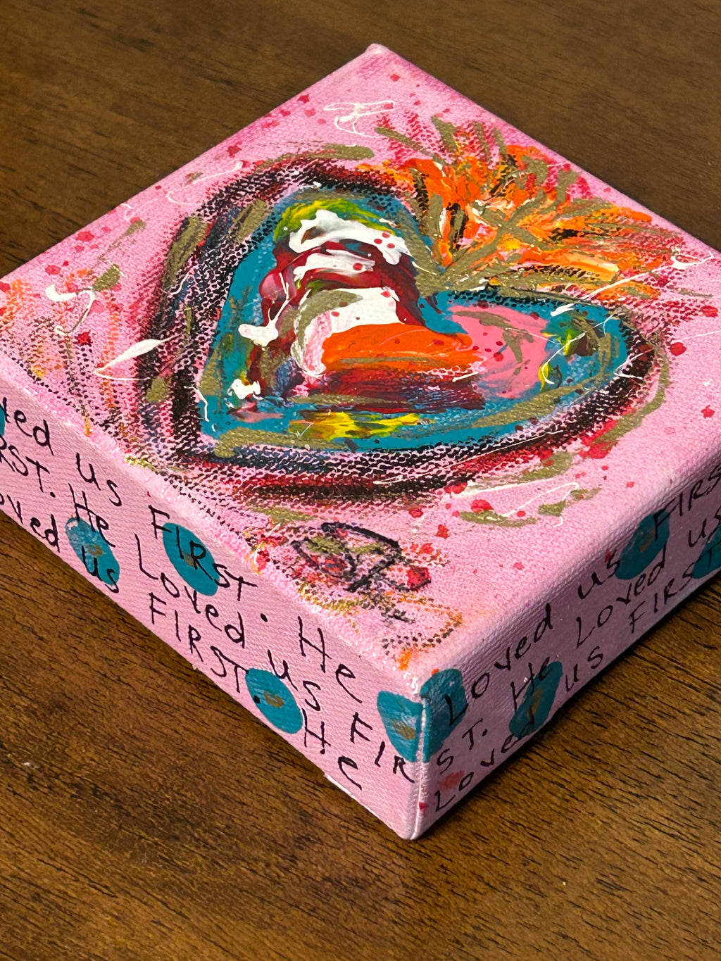 Sacred Heart Art Block "He Loved Us FIRST" #15