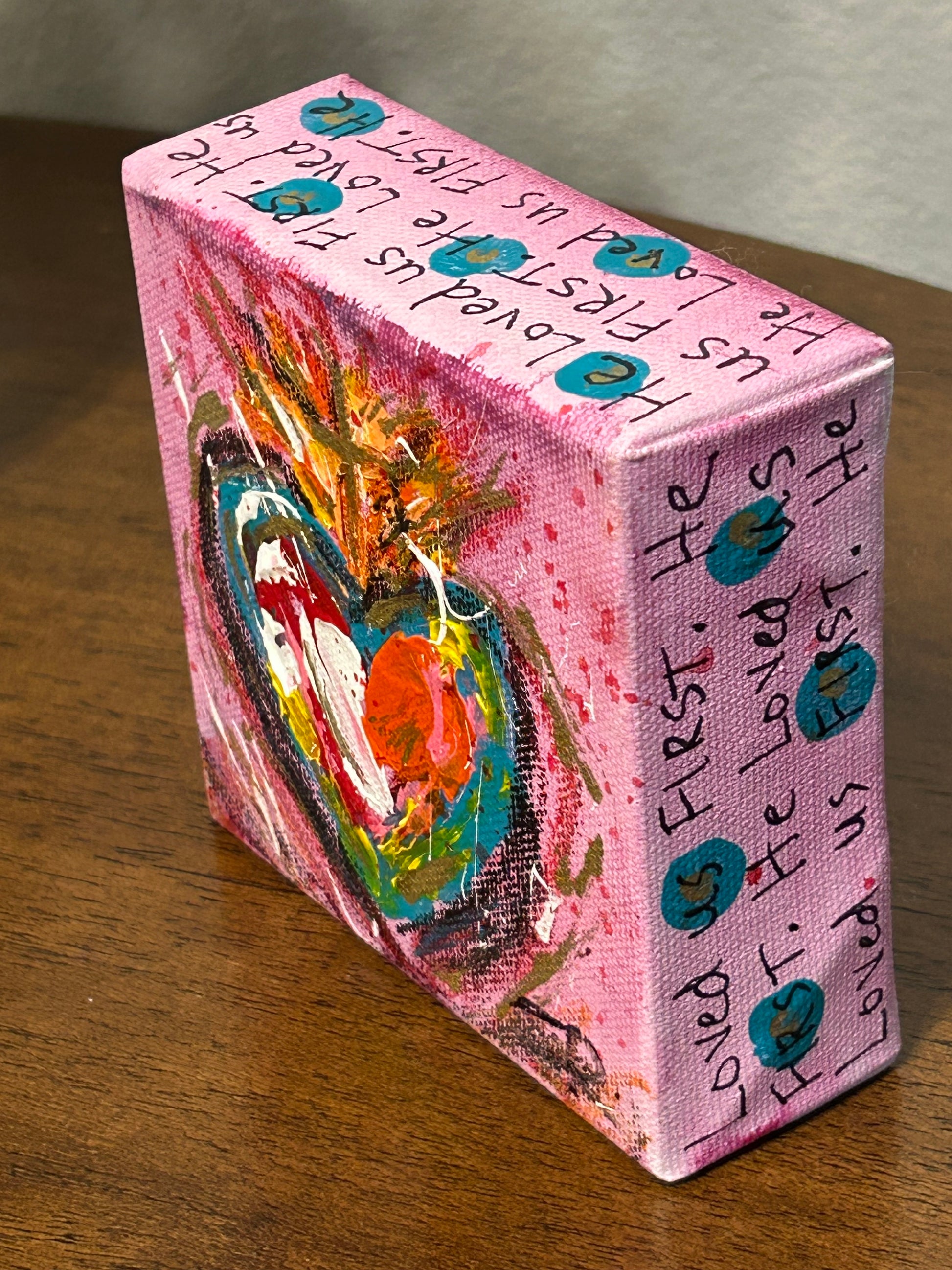 Sacred Heart Art Block "He Loved Us FIRST" #16
