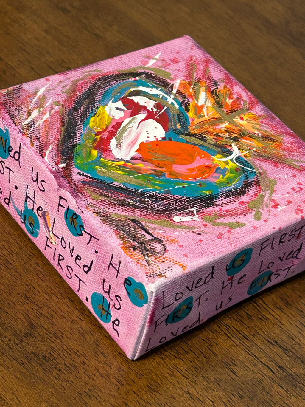 Sacred Heart Art Block "He Loved Us FIRST" #16
