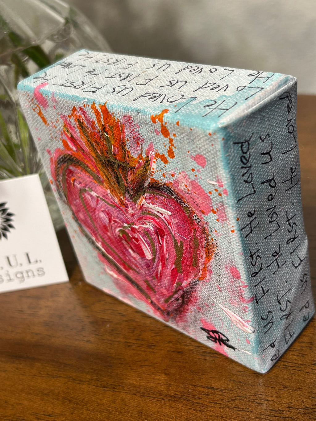 Sacred Heart Art Block "He Loved Us FIRST" #2