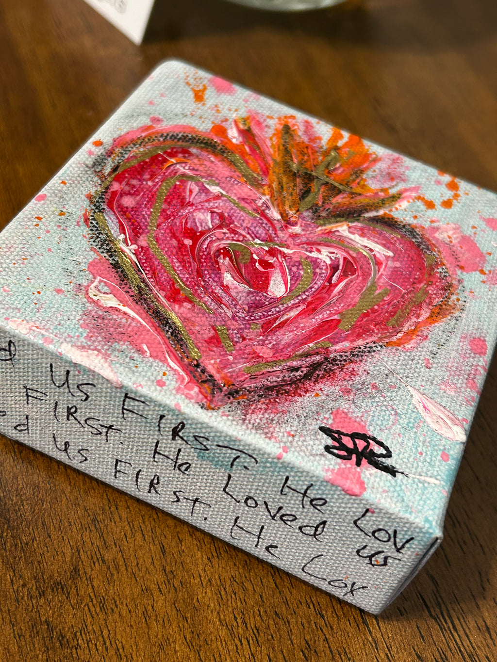 Sacred Heart Art Block "He Loved Us FIRST" #2