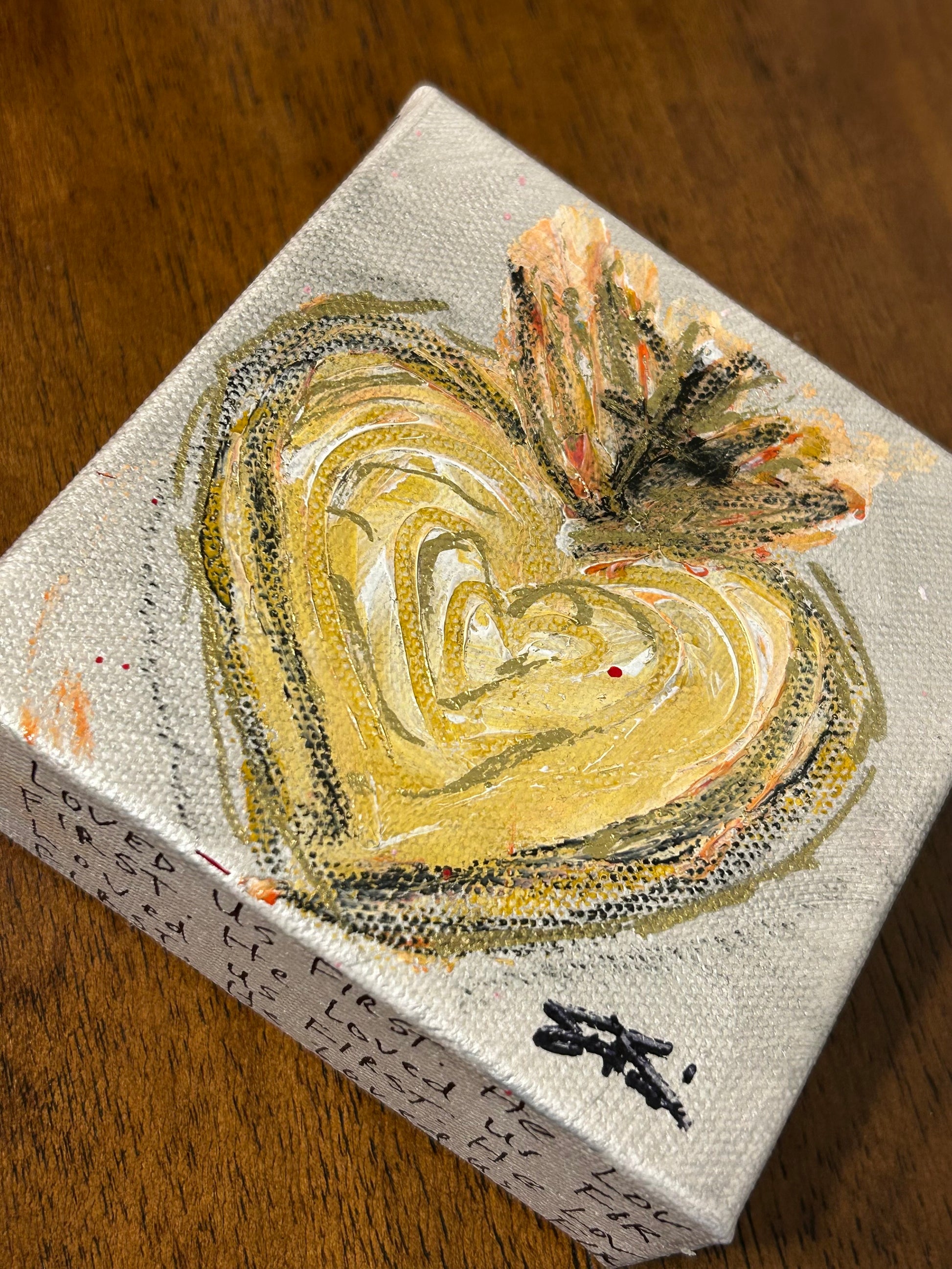 Sacred Heart Art Block "He Loved Us FIRST" #3