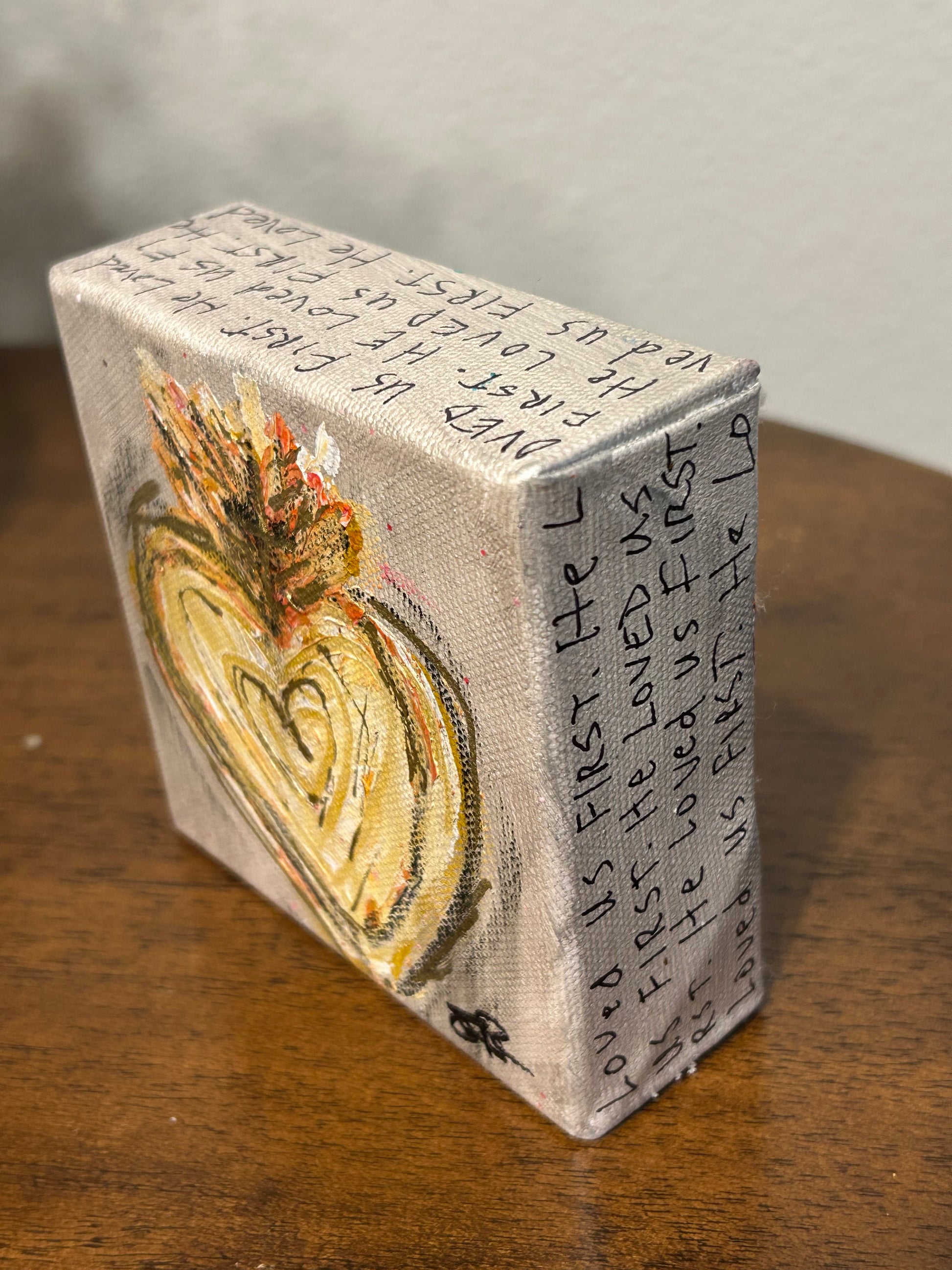 Sacred Heart Art Block "He Loved Us FIRST" #4