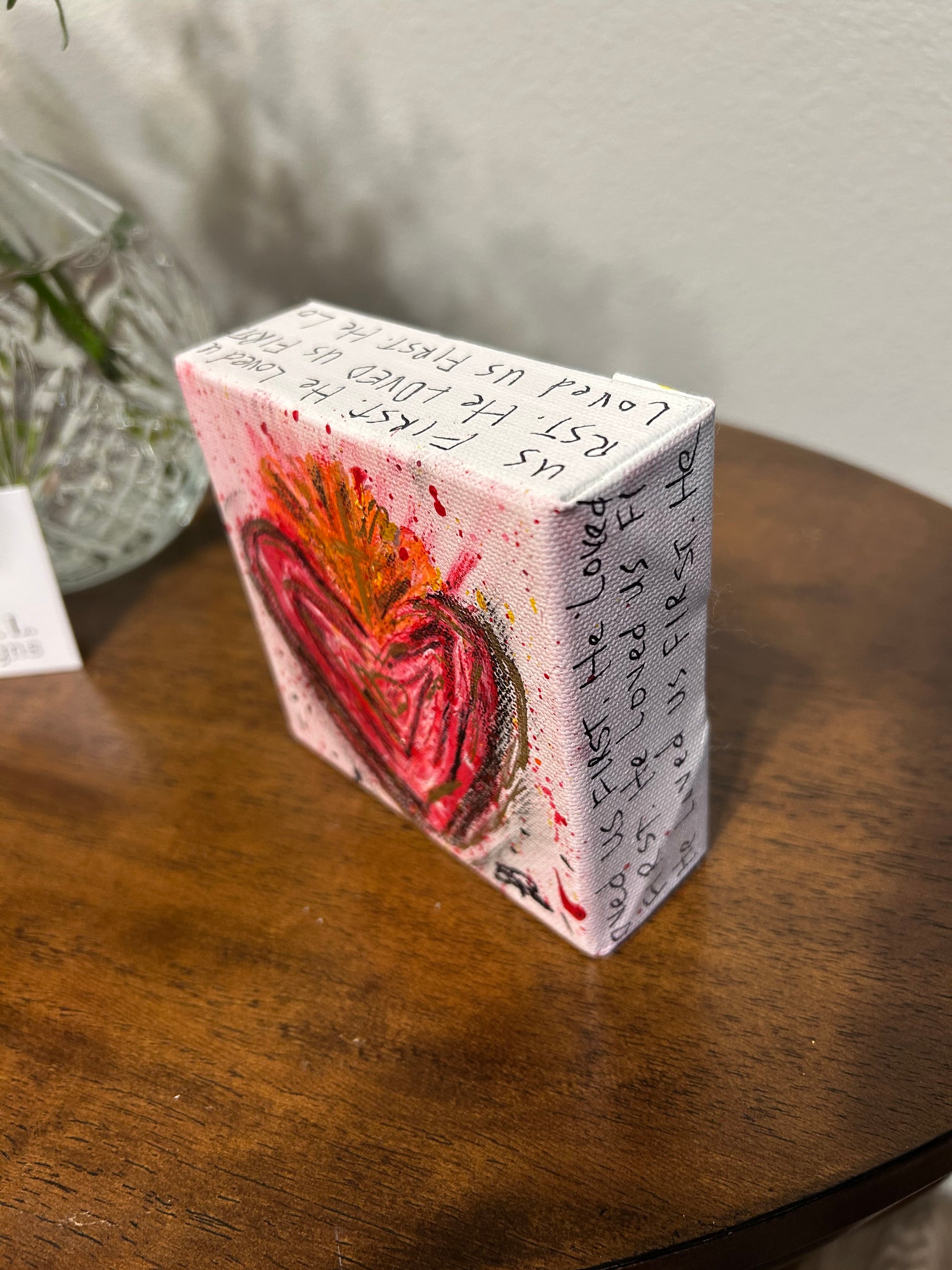Sacred Heart Art Block "He Loved Us FIRST" #5