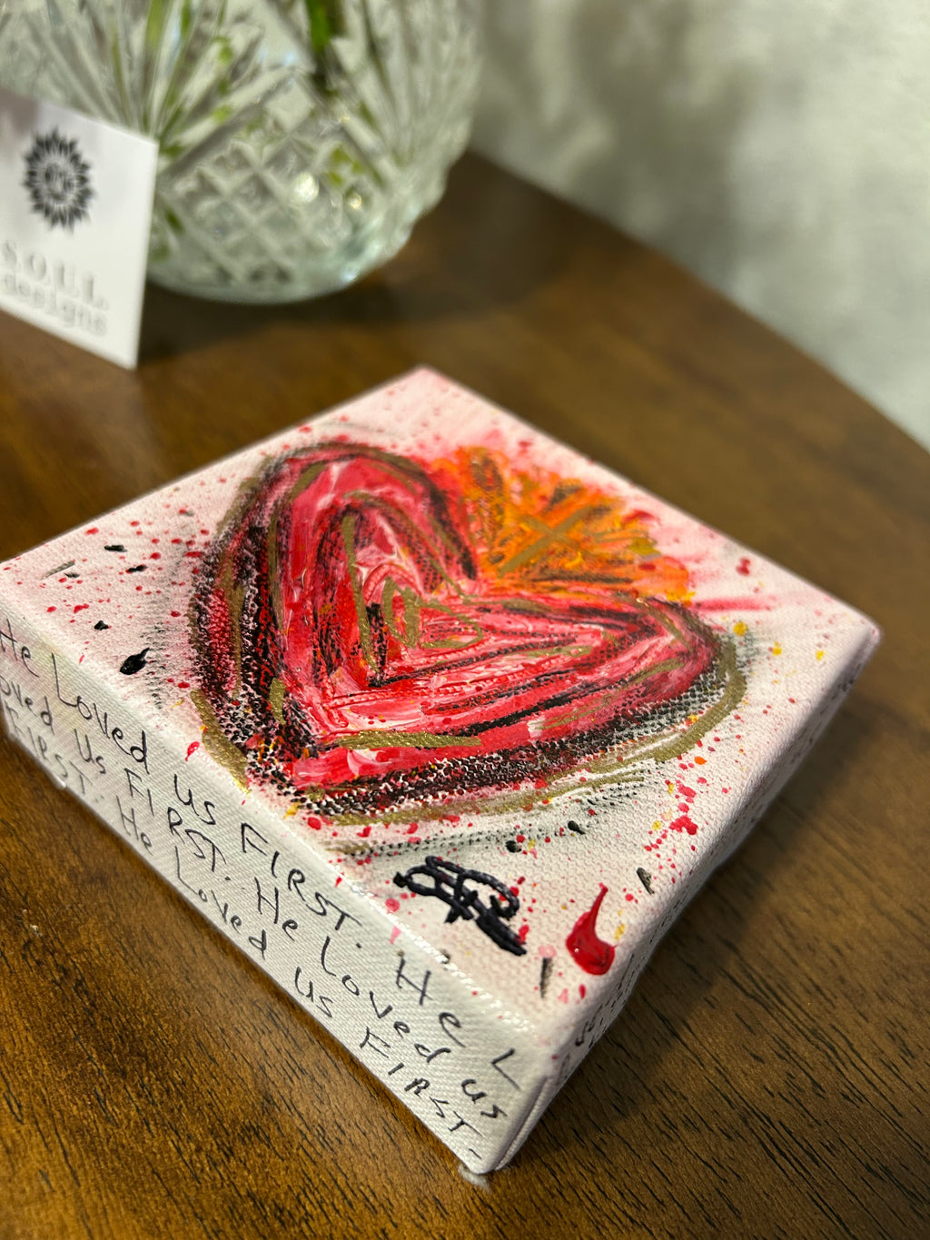 Sacred Heart Art Block "He Loved Us FIRST" #5