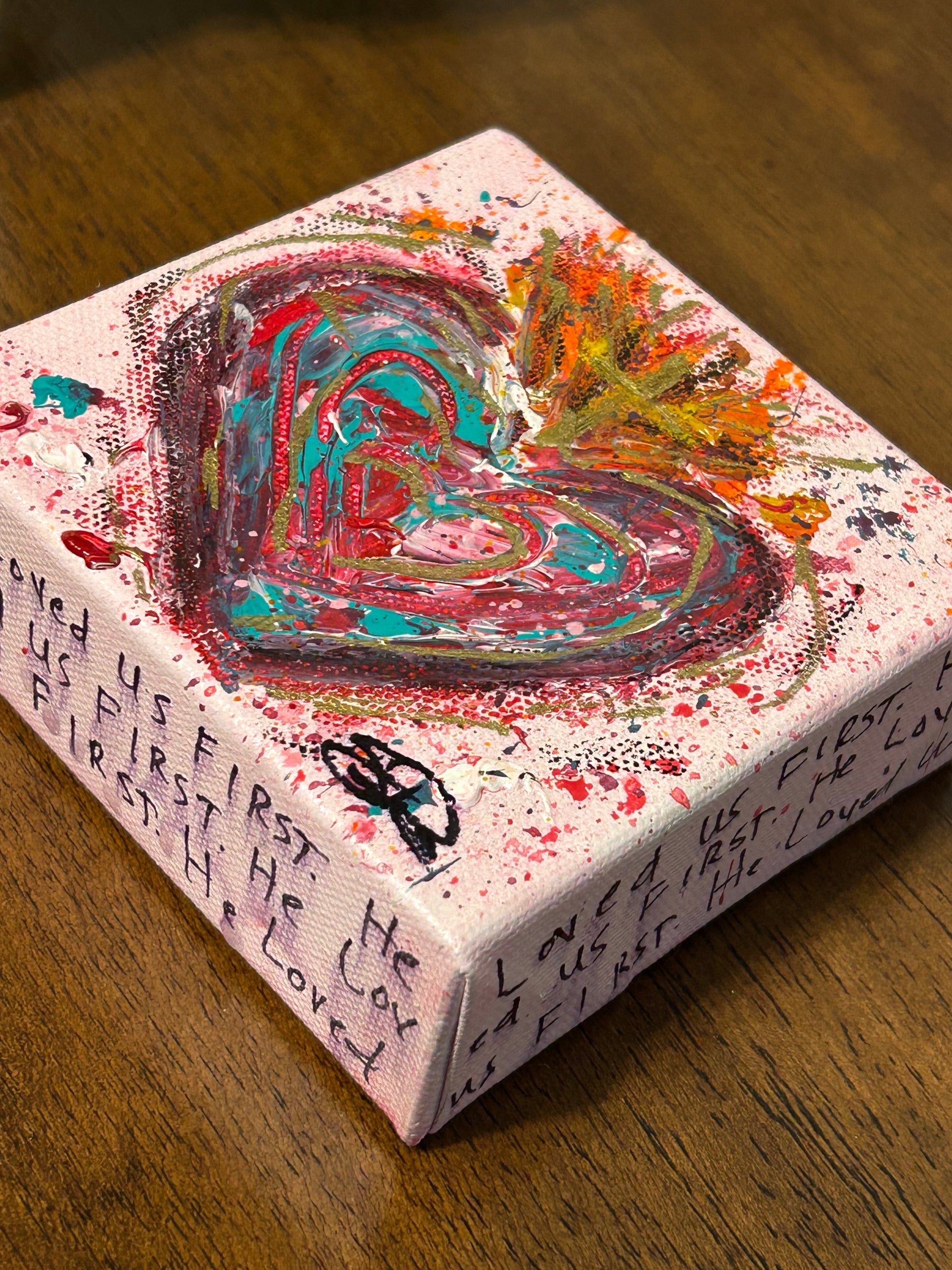 Sacred Heart Art Block "He Loved Us FIRST" #7
