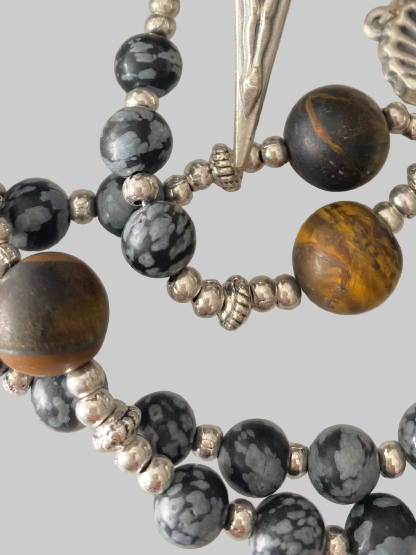 St. James Snowflake Jasper and Tigers Eye Rosary