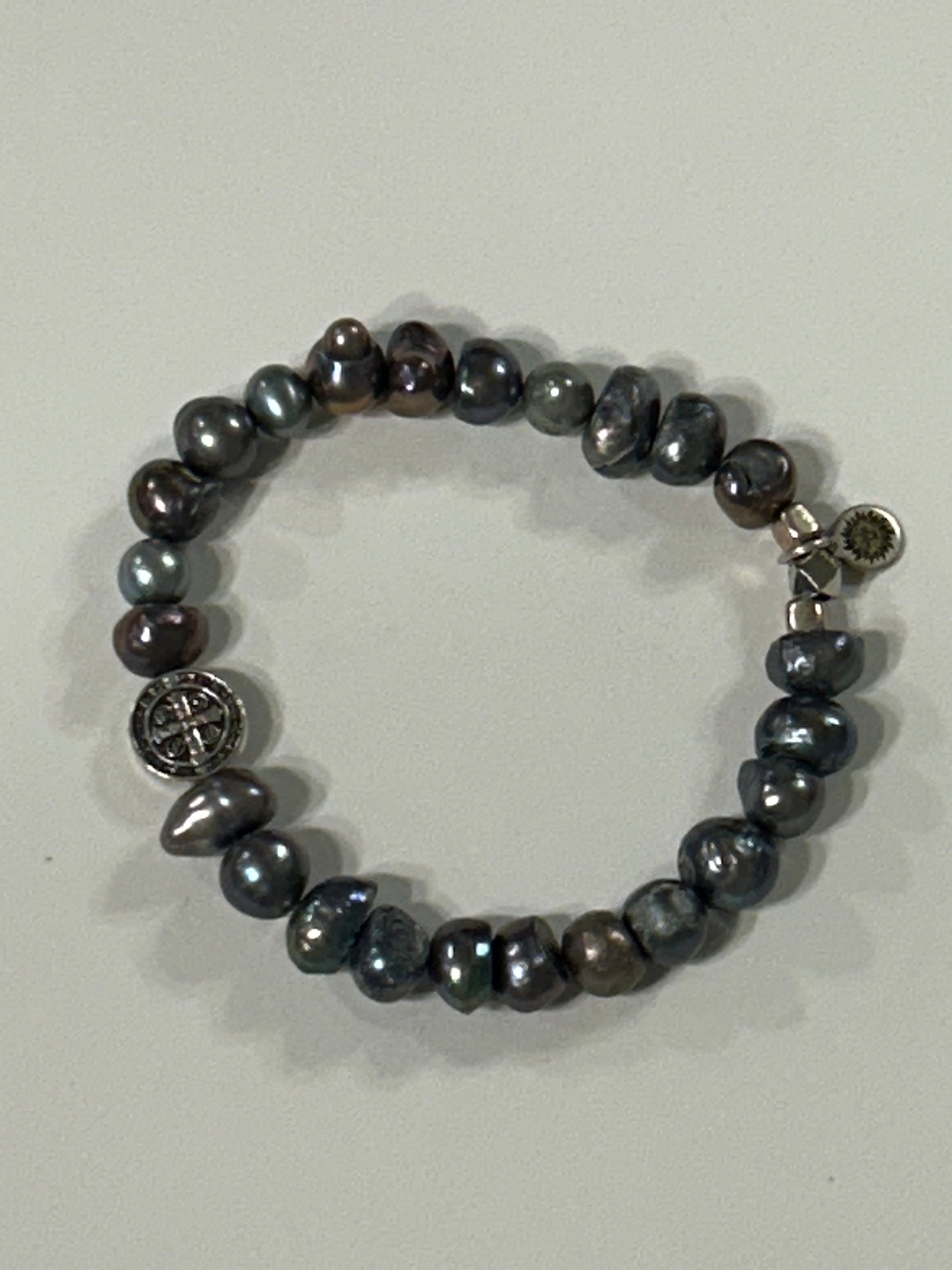 Peacock Pearl St. Benedict Bracelet