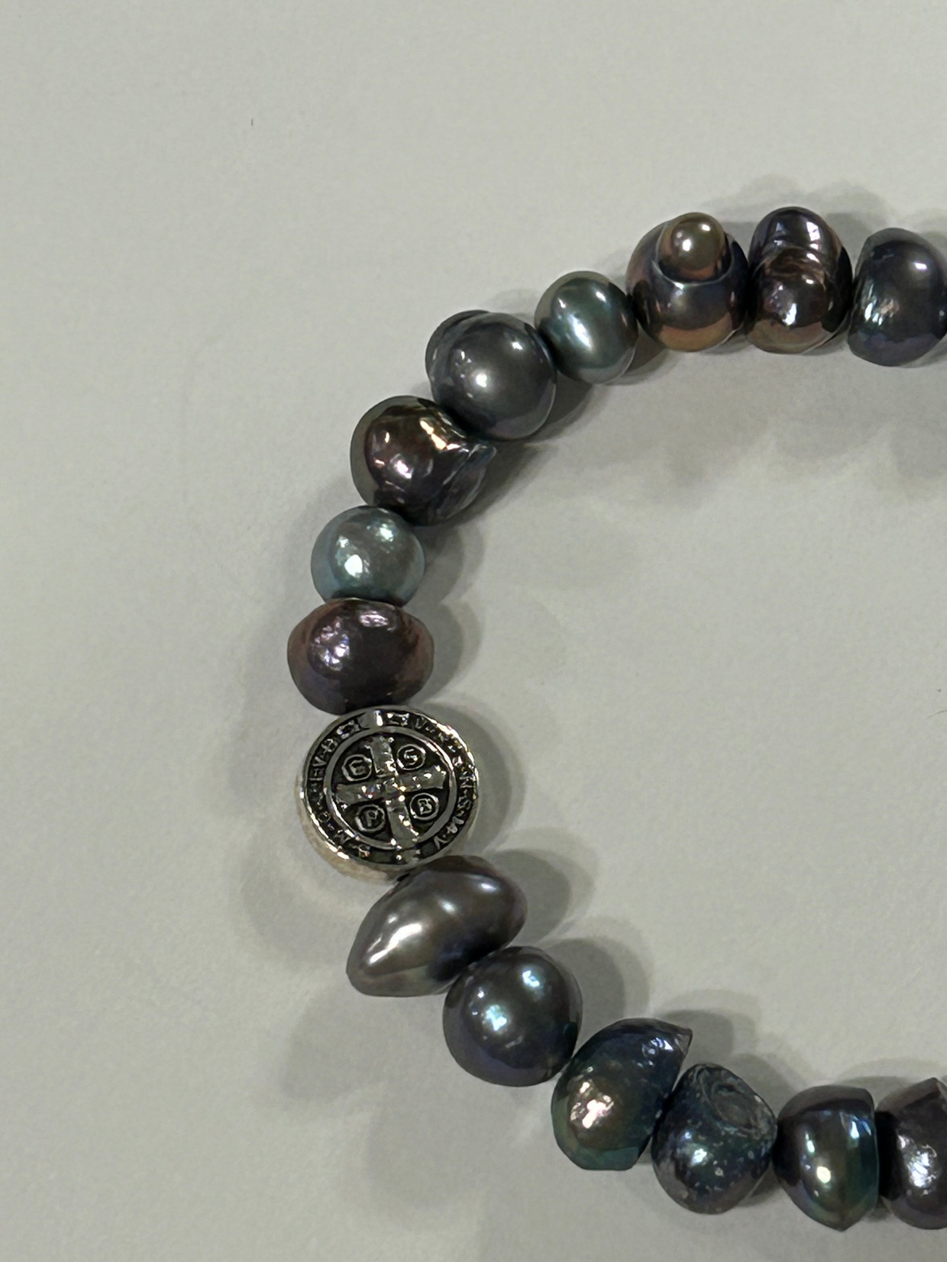 Peacock Pearl St. Benedict Bracelet