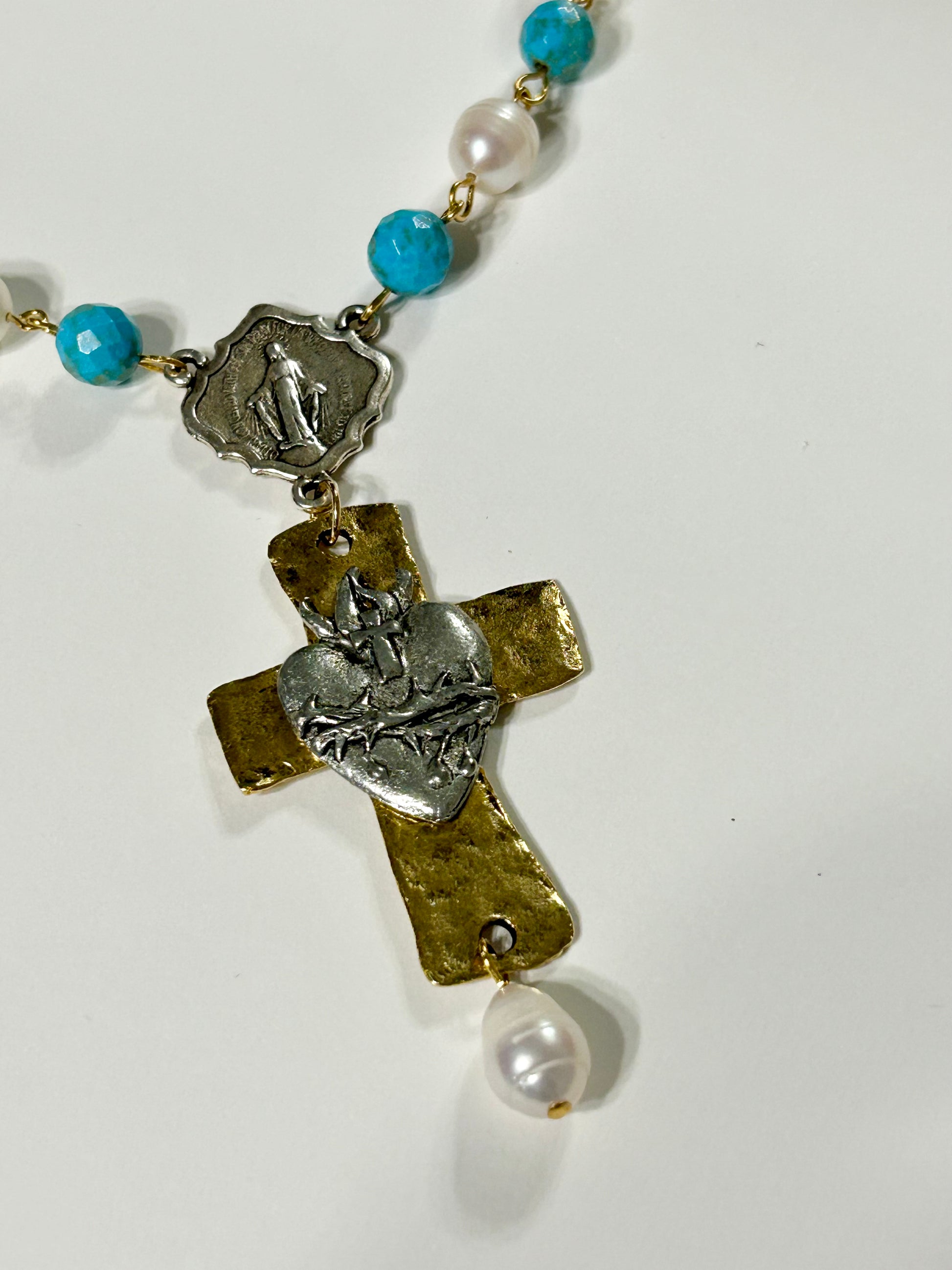 Sacred Heart Decade Rosary Necklace