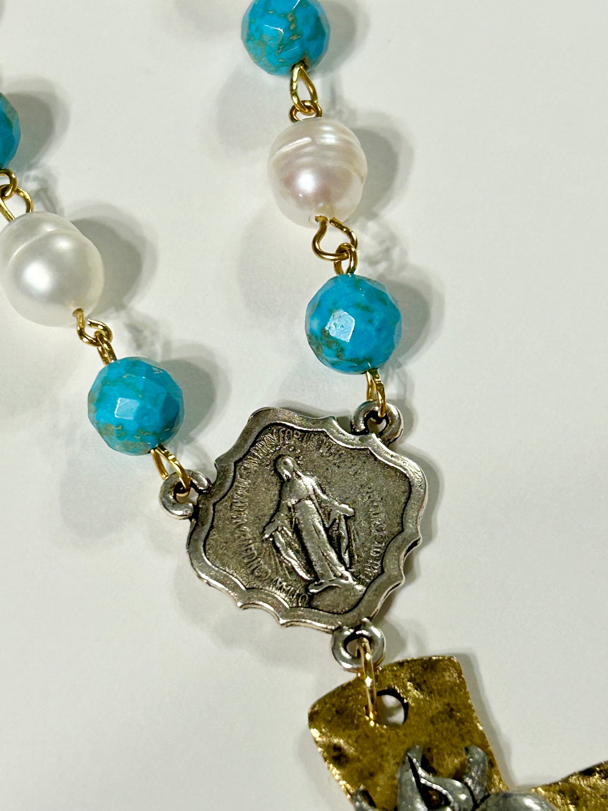 Sacred Heart Decade Rosary Necklace