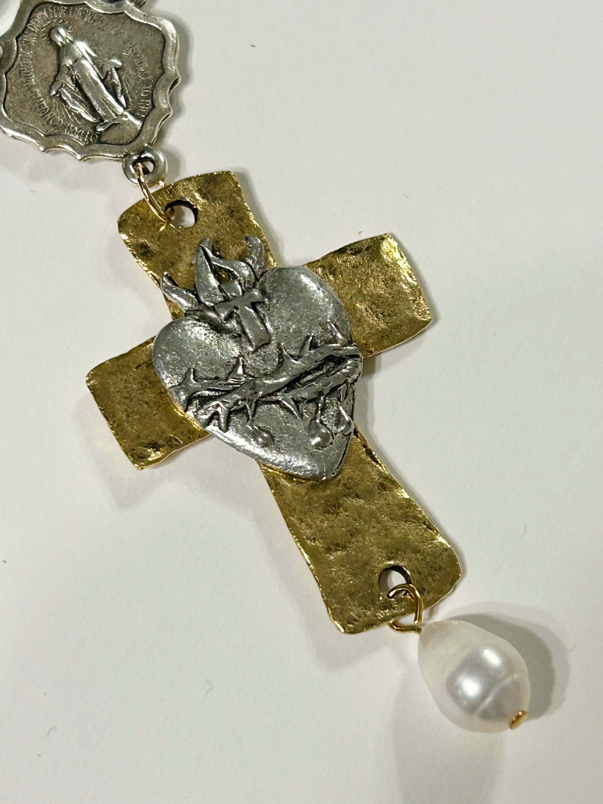 Sacred Heart Decade Rosary Necklace