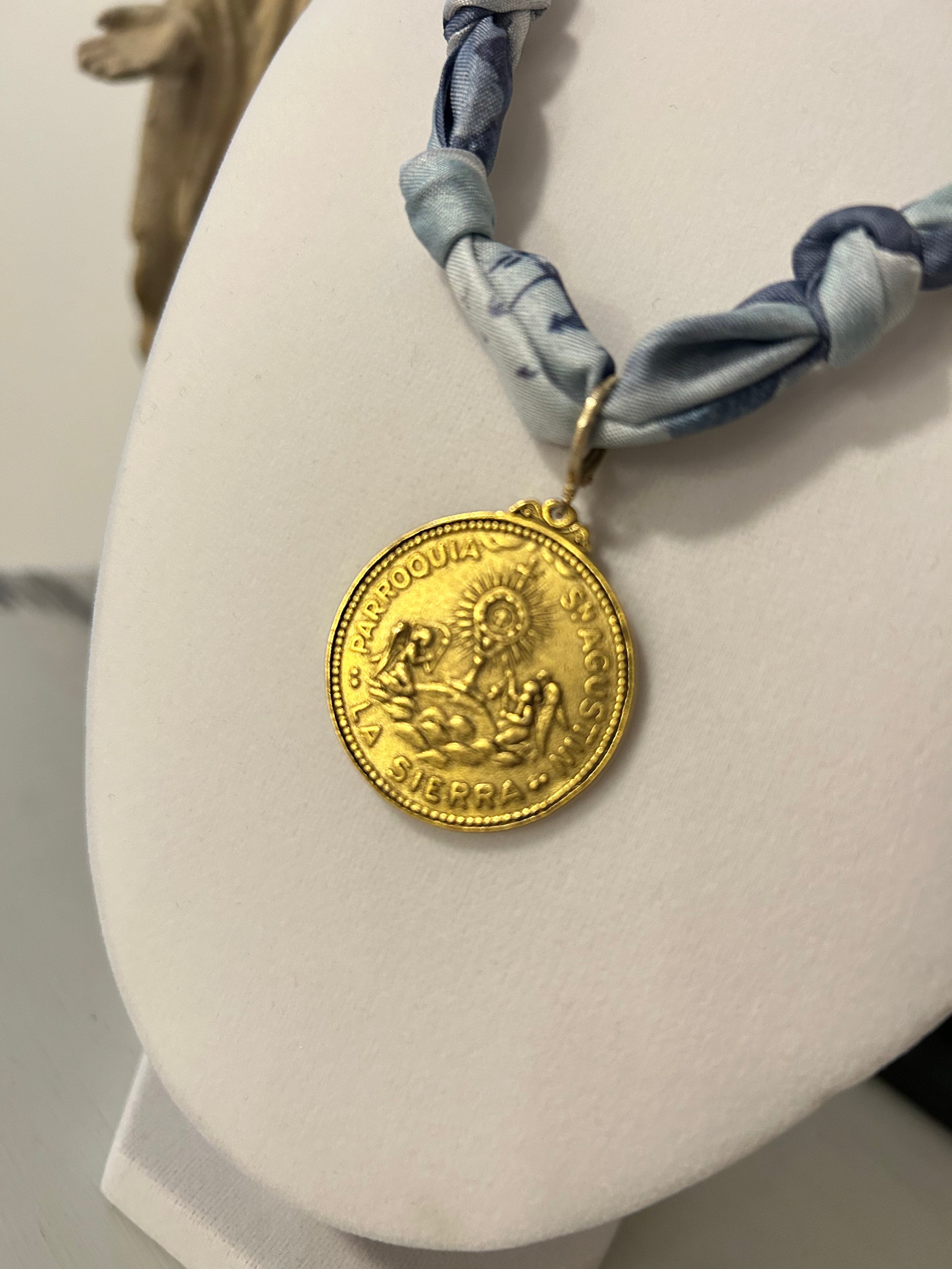Confraternity of the Blessed Sacrament Medal Scarf Necklace