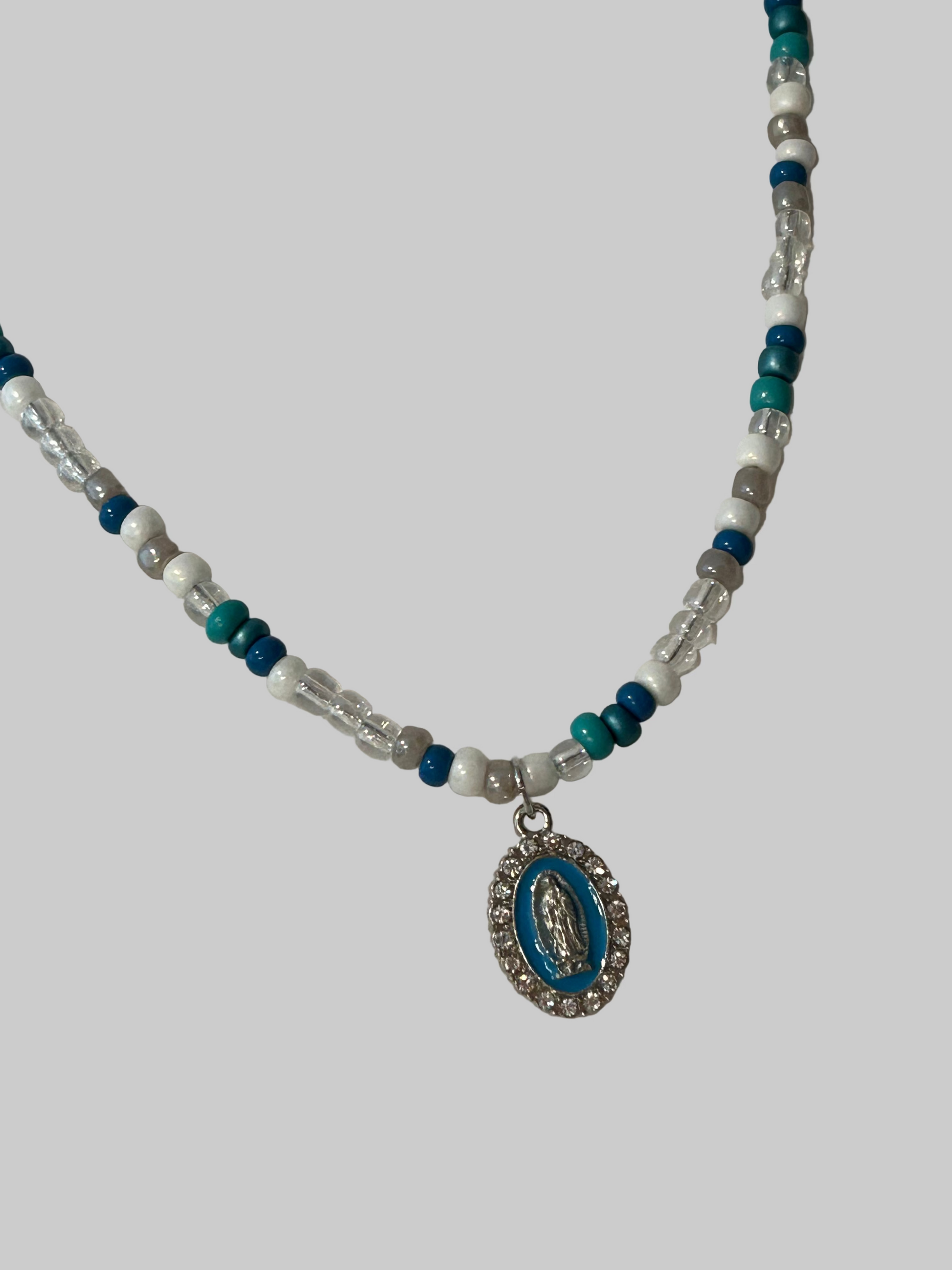 The Fiesta Collection - Our Lady Turquoise Seed Bead Necklace