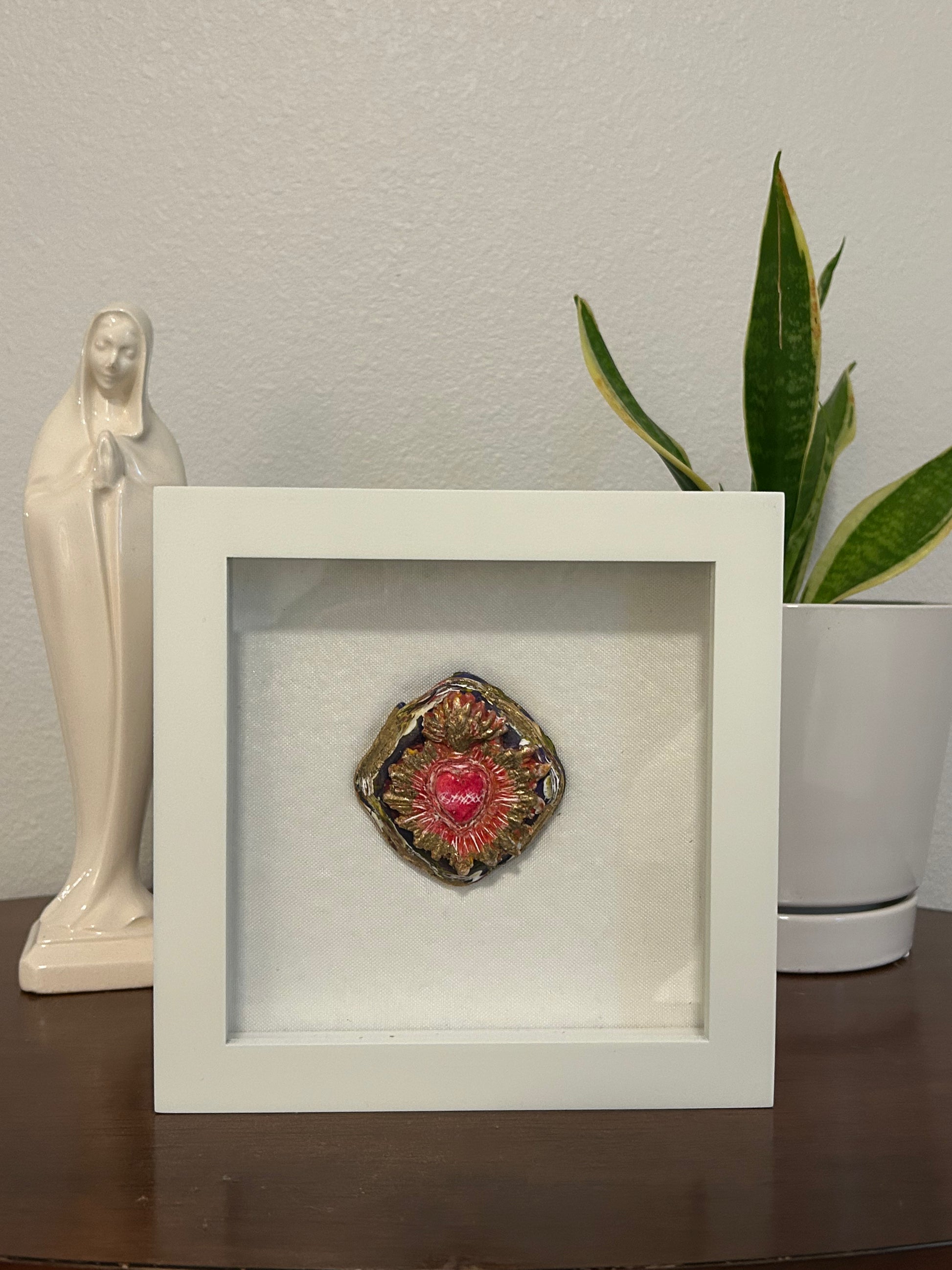 Sacred Heart Shadow Box Art