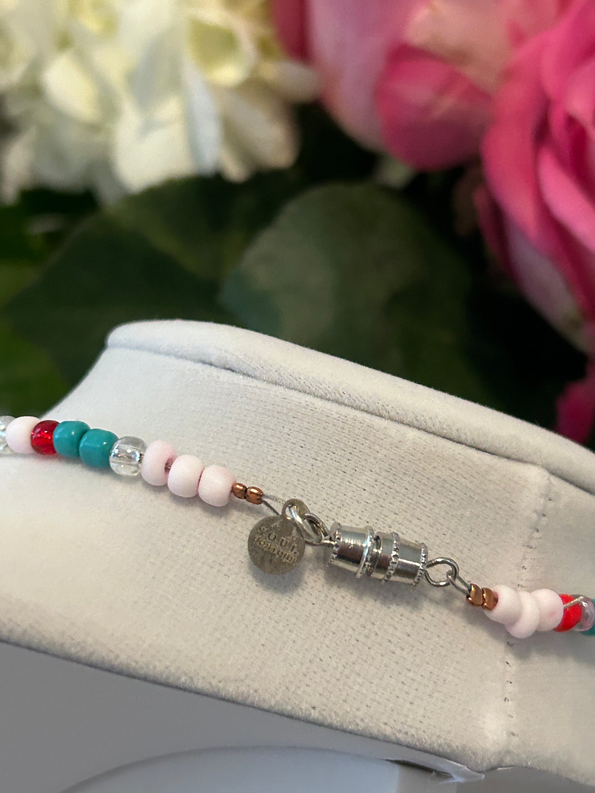 The Fiesta Collection - Our Lady Pink Seed Bead Necklace