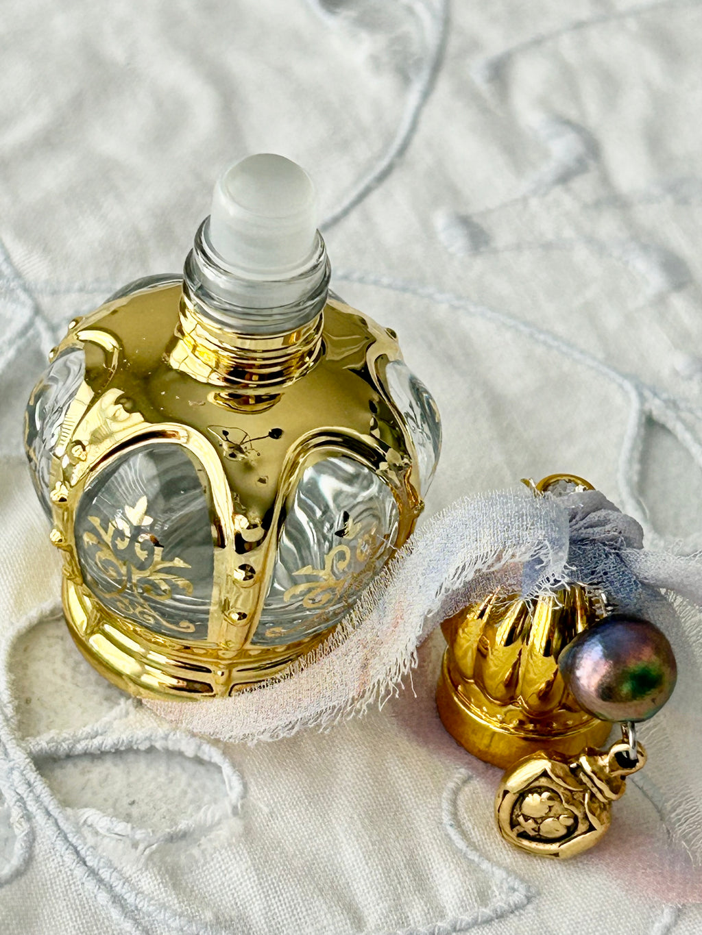 Vessel of the Kingdom - Holy Water & Blessed Oil Vessel- Peacock Pearl