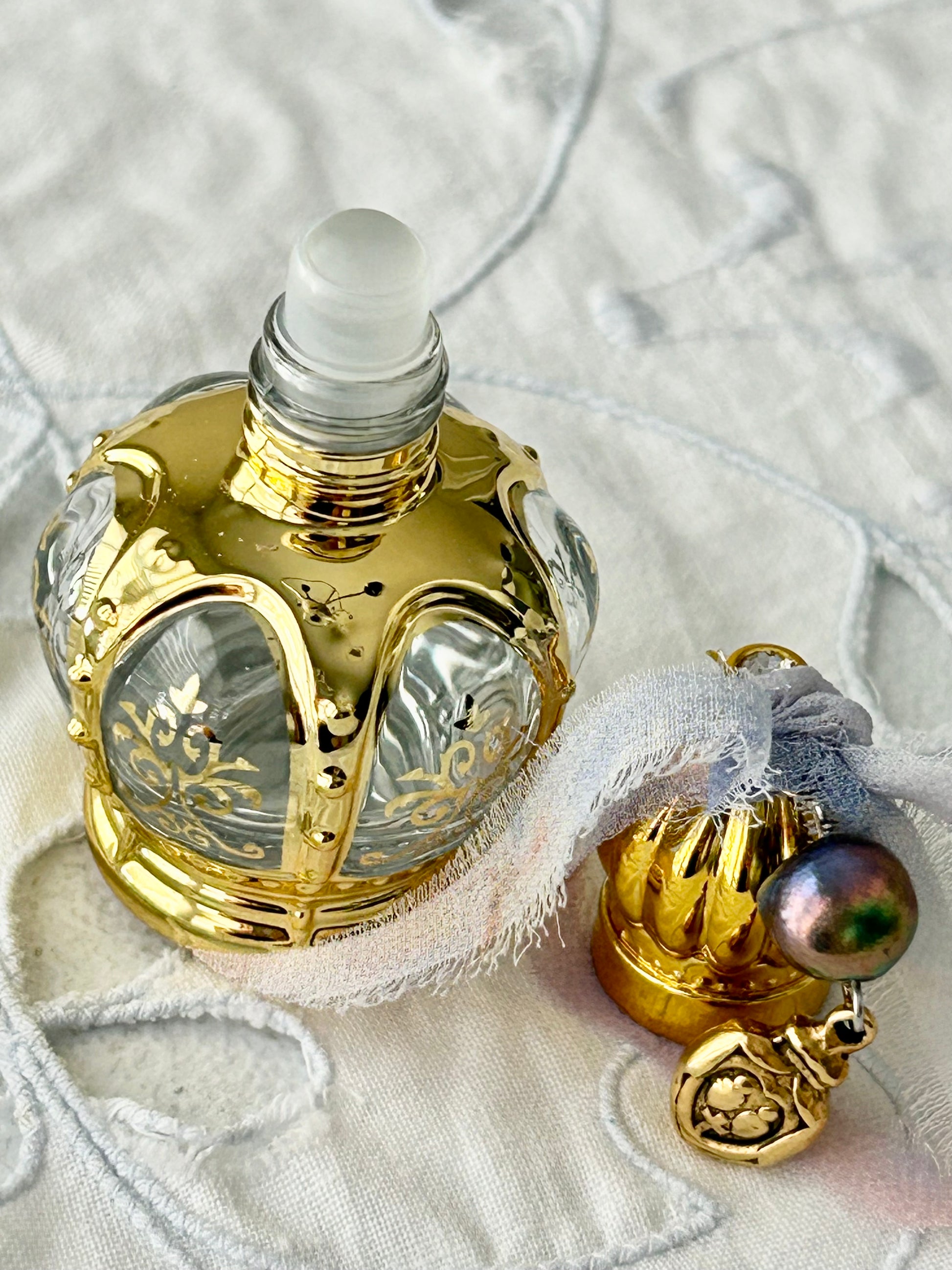 Vessel of the Kingdom - Holy Water & Blessed Oil Vessel- Peacock Pearl