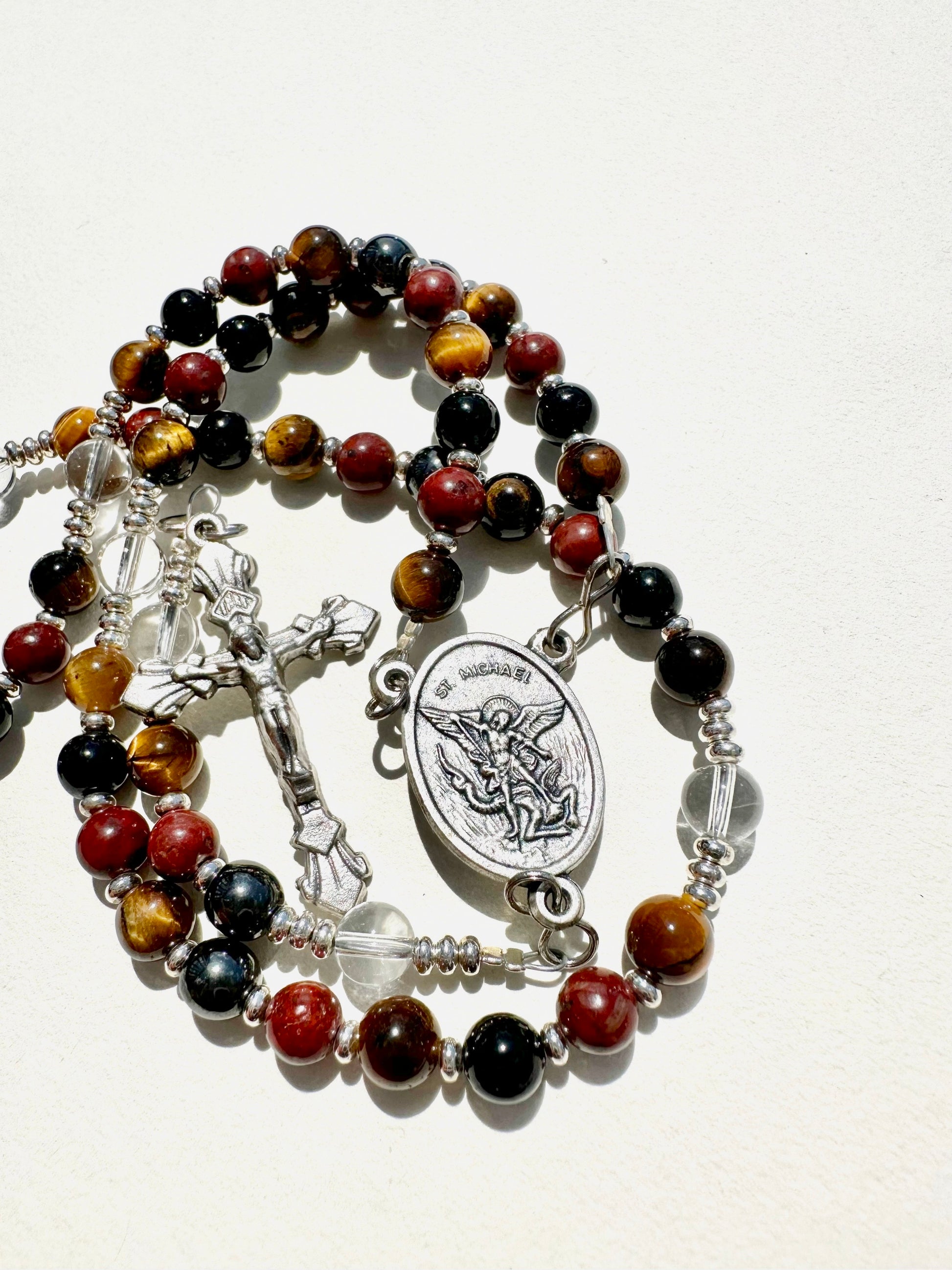 5 Decade Rosary - "The Defender" - St. Michael the Archangel Rosary (Available in 6mm or 8mm beads)