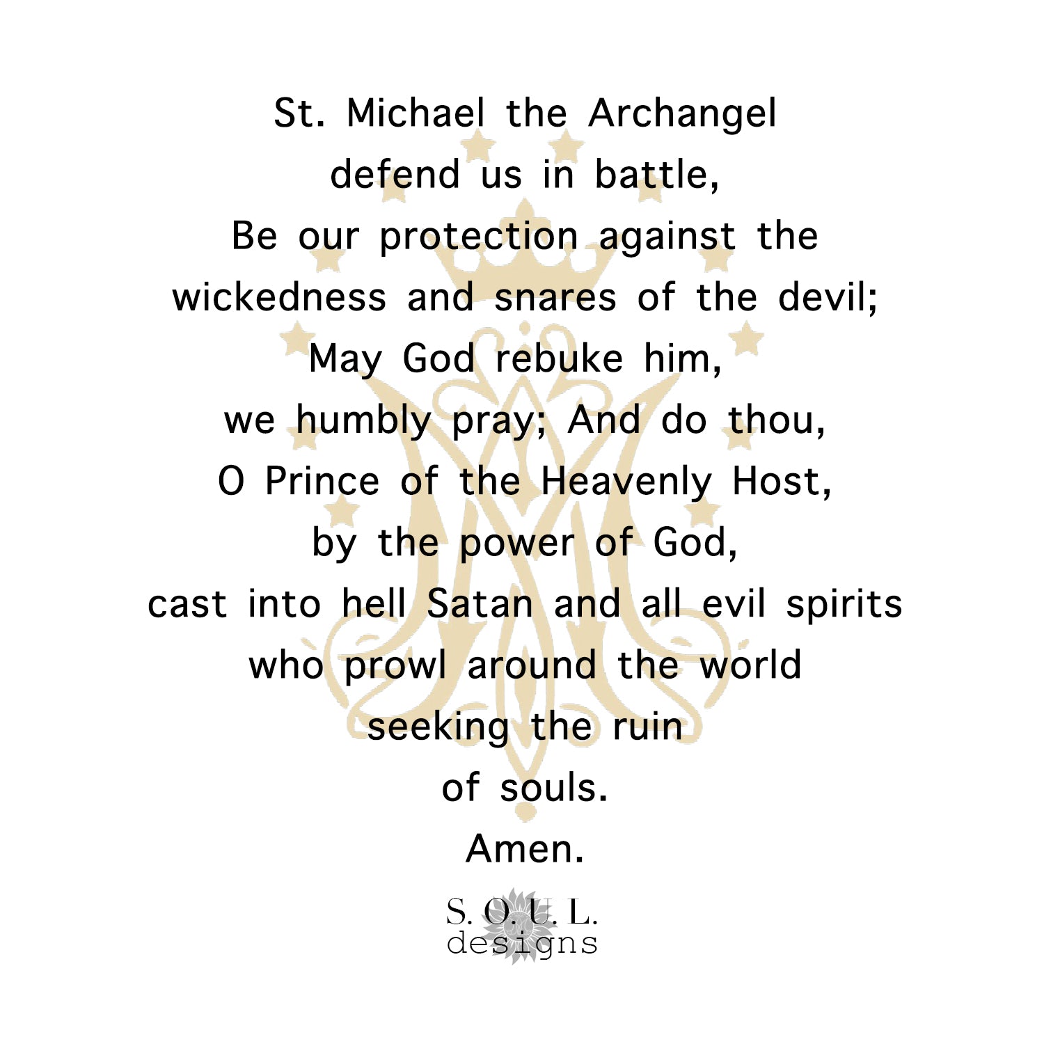 5 Decade Rosary - "The Defender" - St. Michael the Archangel Rosary (Available in 6mm or 8mm beads)